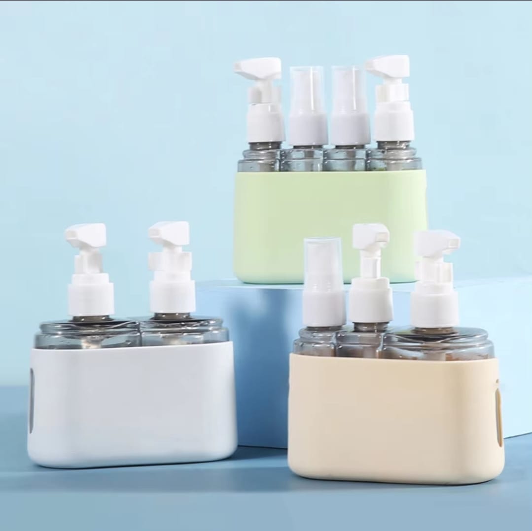 4-in-1 50ml Travel Bottle Set with Labels & Funnel