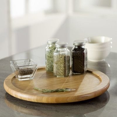 Single Layer Bamboo Rotating Spice Rack – Lazy Susan
