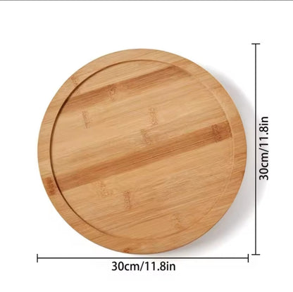 Single Layer Bamboo Rotating Spice Rack – Lazy Susan