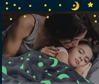 Magic Glow-in-the-Dark Fleece Blanket – Soft, Cozy & Luminous (180×200 cm)