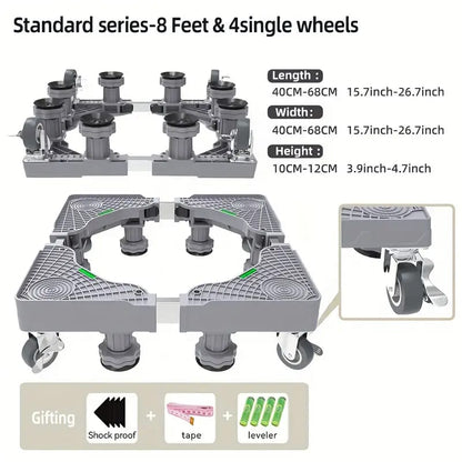 Heavy-Duty Expandable Fridge & Washing Machine Stand Trolley (200 kg)
