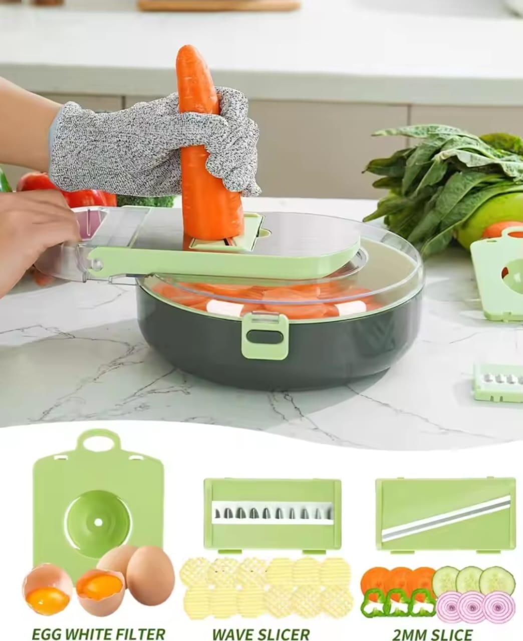 9-Piece Multi-Functional Vegetable Chopper & Cutter Set