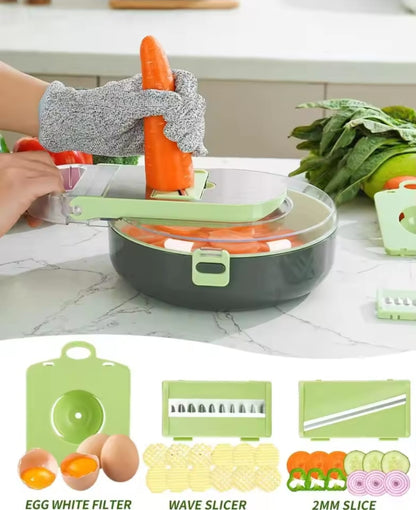 9-Piece Multi-Functional Vegetable Chopper & Cutter Set