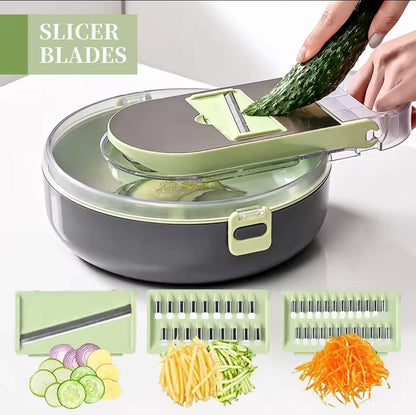 9-Piece Multi-Functional Vegetable Chopper & Cutter Set