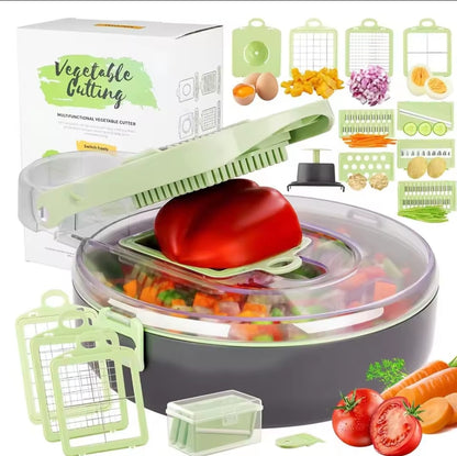 9-Piece Multi-Functional Vegetable Chopper & Cutter Set