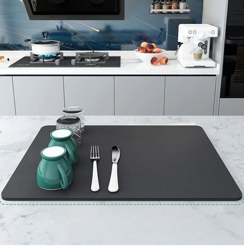 Super Absorbent Non-Slip Dish Drain Mat