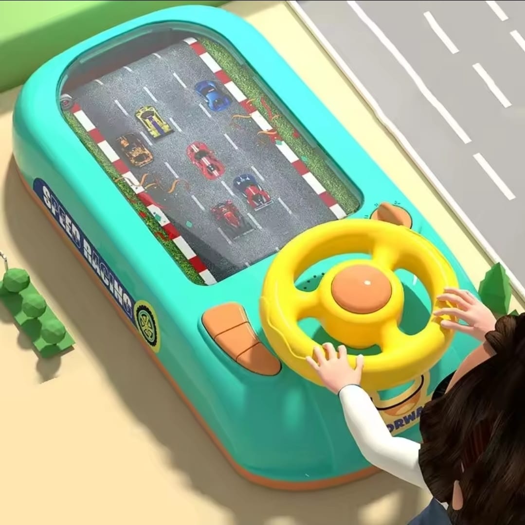 Kids Steering Wheel Racing Toy with Suction Cup Mount