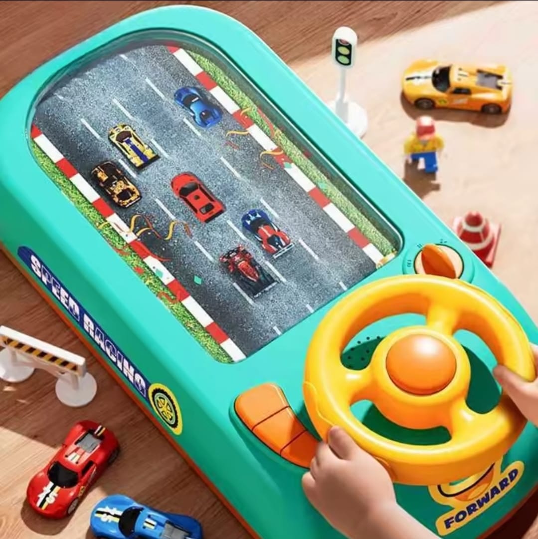 Kids Steering Wheel Racing Toy with Suction Cup Mount