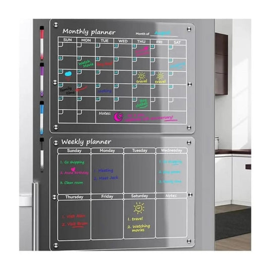 Magnetic Monthly/Weekly Fridge Planner Set – 2 PCs, 40x30cm