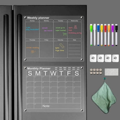 Magnetic Monthly/Weekly Fridge Planner Set – 2 PCs, 40x30cm