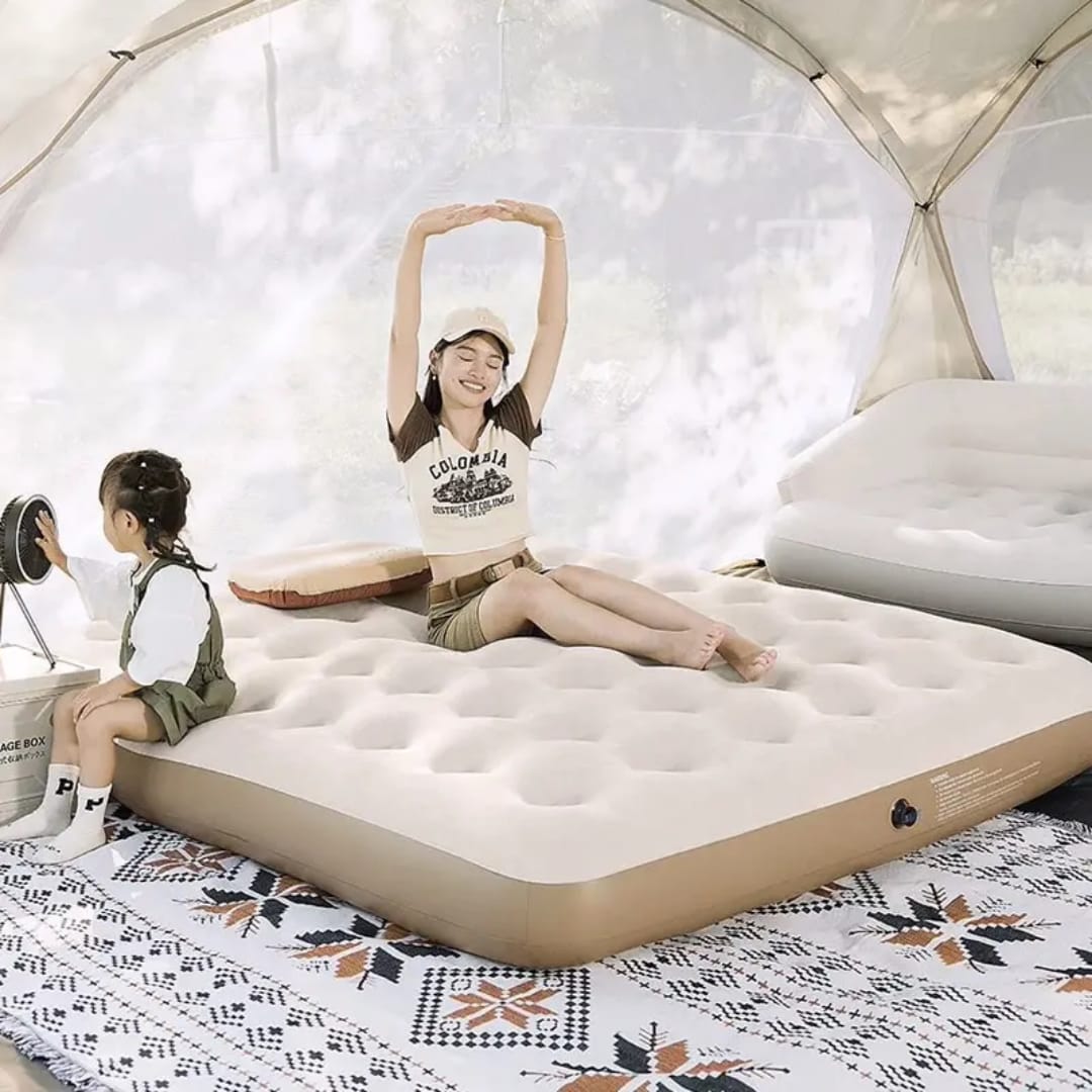 INTEX Inflatable Mattress Set with Electric Pump & 2 Pillows
