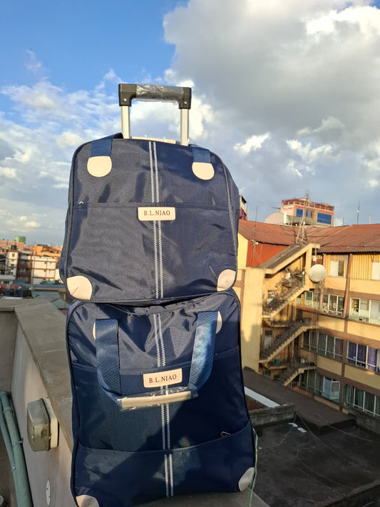 2-in-1 High-Quality Large Trolley Travel Bag Set