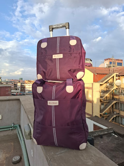 2-in-1 High-Quality Large Trolley Travel Bag Set