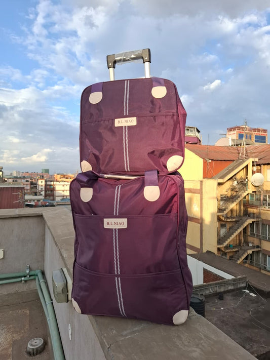 2-in-1 High-Quality Large Trolley Travel Bag Set