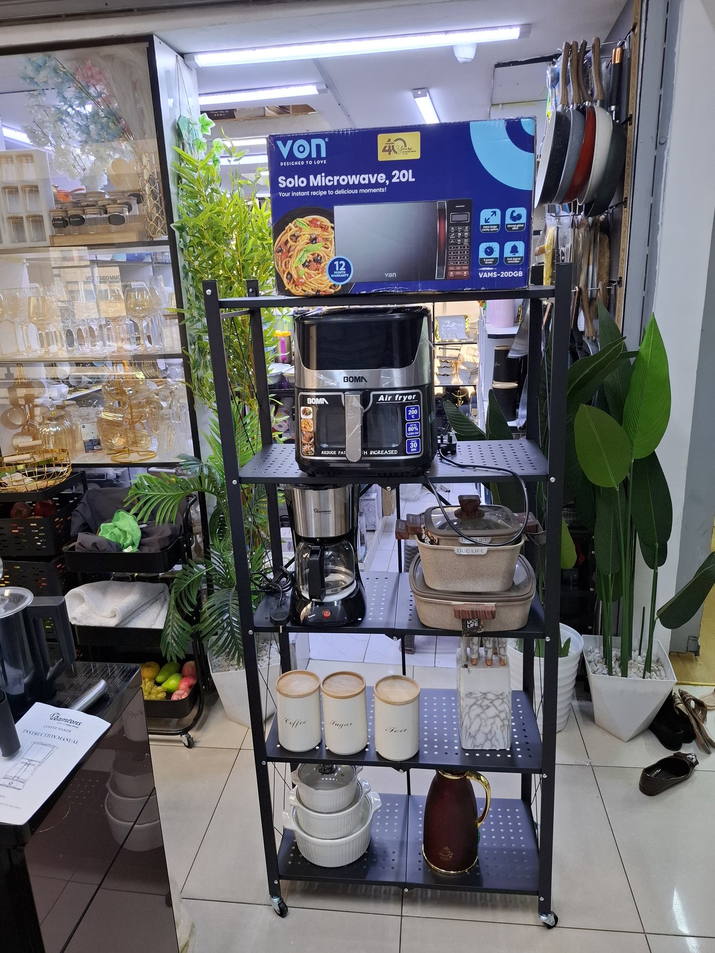 5-Layer Foldable Kitchen Rack