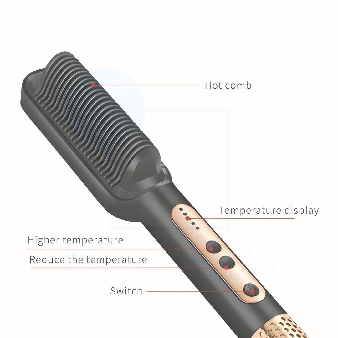 Electric Hair Straightening Comb with Adjustable Temperature Control