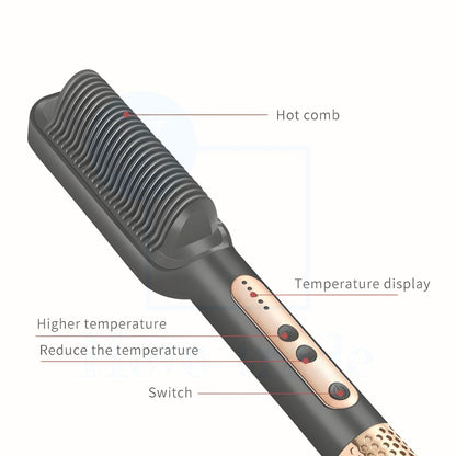 Electric Hair Straightening Comb with Adjustable Temperature Control