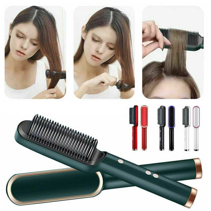 Electric Hair Straightening Comb with Adjustable Temperature Control