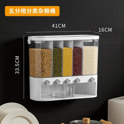 Acrylic Partitioned Rice & Cereal Dispenser
