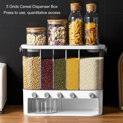 Acrylic Partitioned Rice & Cereal Dispenser