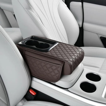 3-in-1 Auto Center Console Armrest Cushion with Cup & Phone Holders