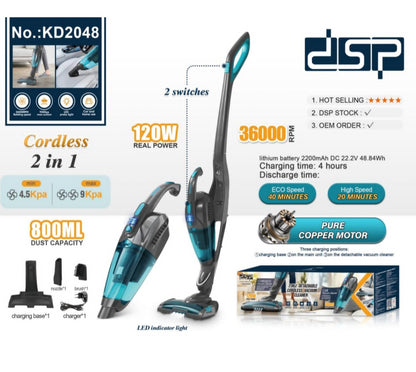 2-in-1 Detachable Cordless Vacuum Cleaner