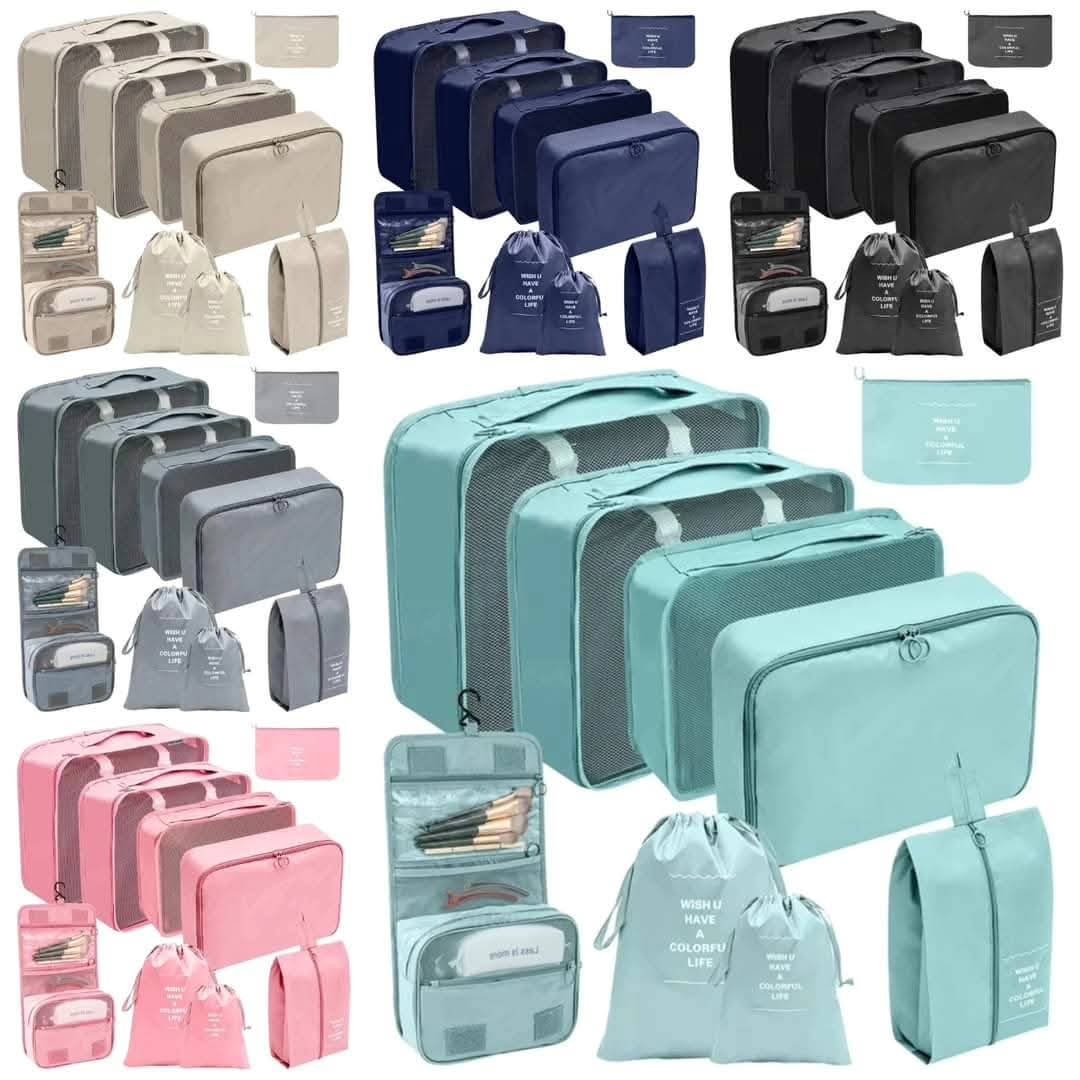 9-Piece Luggage Travel Organizer Set