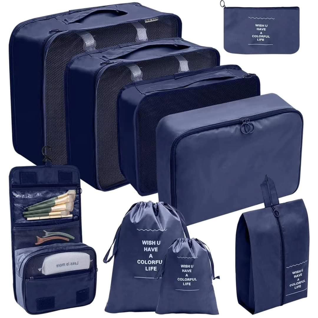 9-Piece Luggage Travel Organizer Set