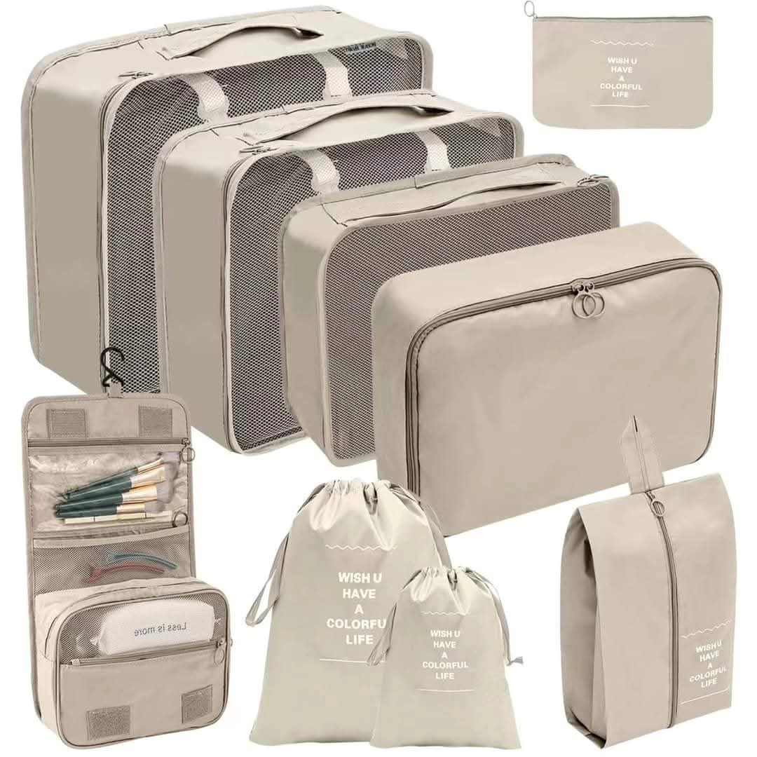 9-Piece Luggage Travel Organizer Set