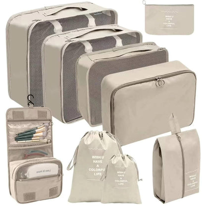 9-Piece Luggage Travel Organizer Set