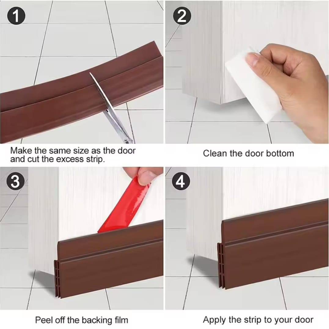 Waterproof Adhesive Silicone Rubber Under-Door Sealing Strip