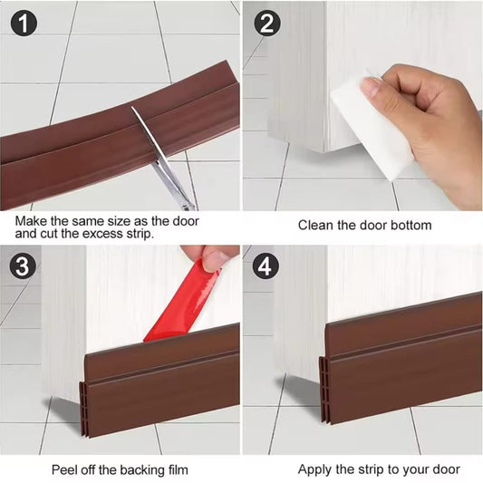 Waterproof Adhesive Silicone Rubber Under-Door Sealing Strip