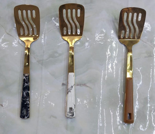 Golden Serving Spoons – Frying & Trowel (27cm) 1PC