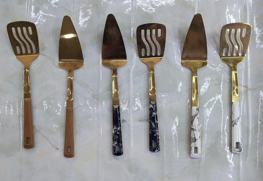 Golden Serving Spoons – Frying & Trowel (27cm) 1PC