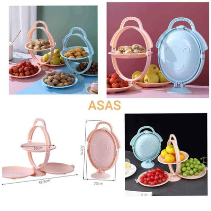 Creative Folding 3-Layer Plate Fruit Rack