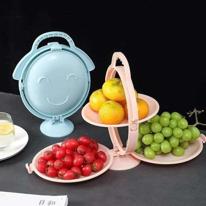 Creative Folding 3-Layer Plate Fruit Rack