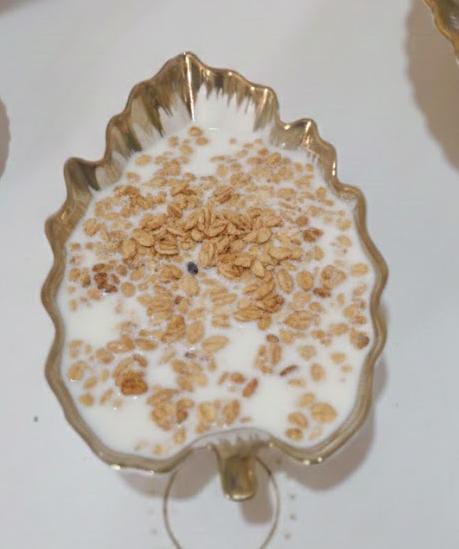 Gilded Leaf Ceramic Bowl