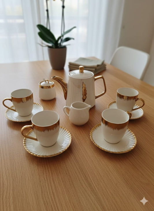Royal Aurum Gold Accent Tea & Coffee Set