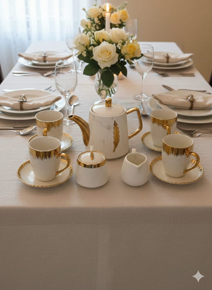 Royal Aurum Gold Accent Tea & Coffee Set