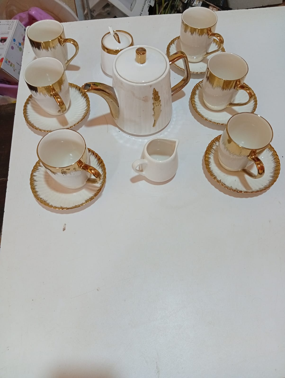 Royal Aurum Gold Accent Tea & Coffee Set