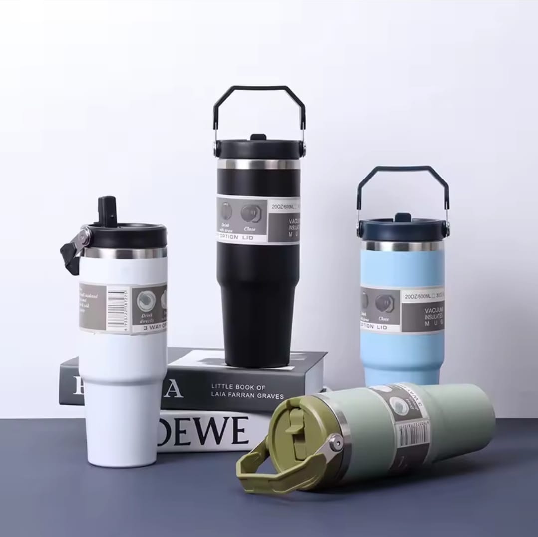 890ml Stainless Steel Thermal Coffee Cup with Handle