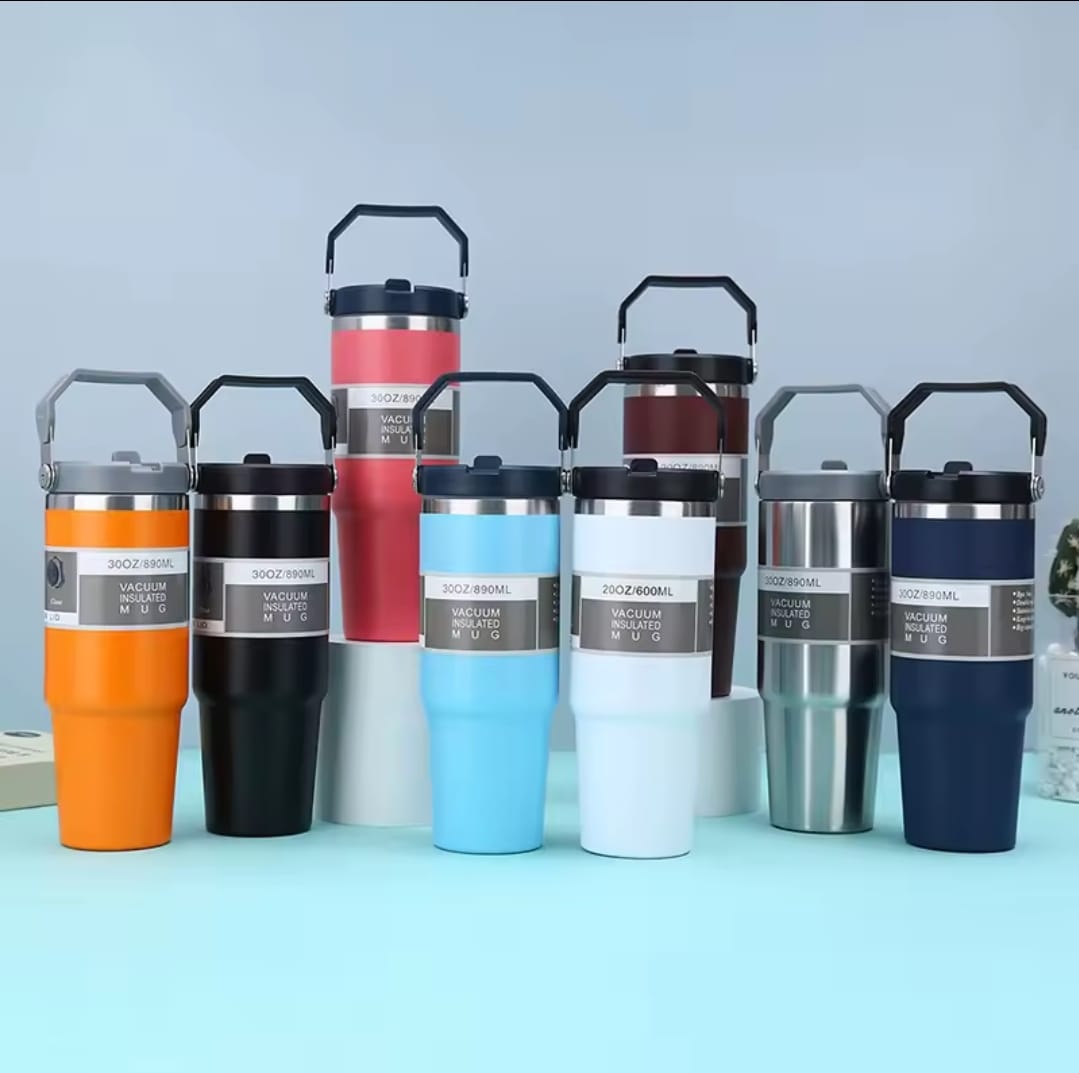 890ml Stainless Steel Thermal Coffee Cup with Handle