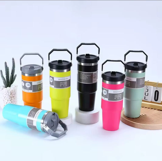 890ml Stainless Steel Thermal Coffee Cup with Handle