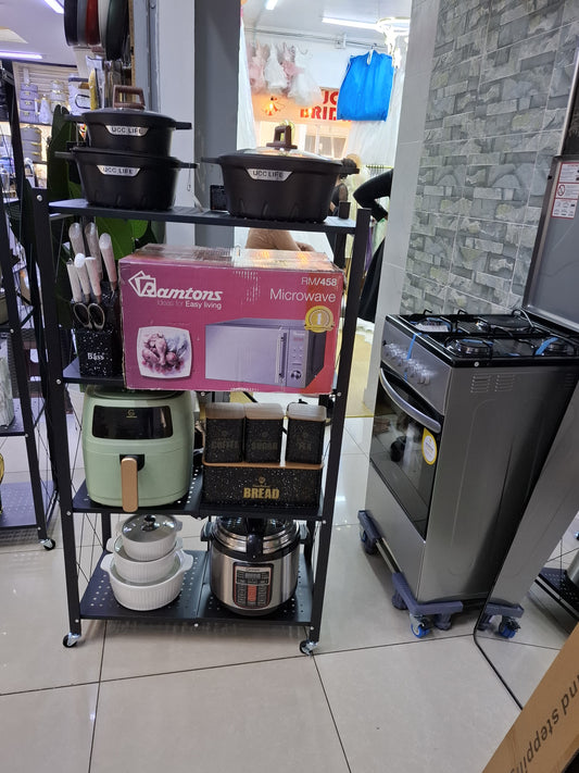 4-Layer Foldable Kitchen Rack