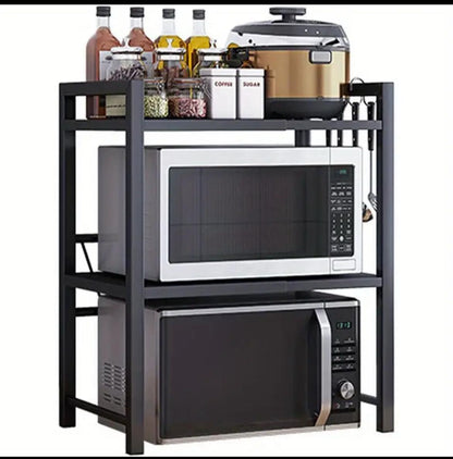 Double-Layer Heavy-Duty Adjustable Microwave Stand