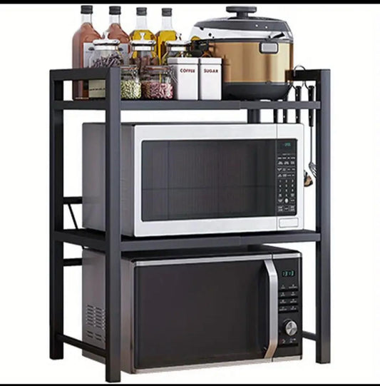 Double-Layer Heavy-Duty Adjustable Microwave Stand