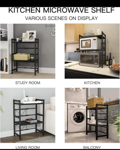 Double-Layer Heavy-Duty Adjustable Microwave Stand