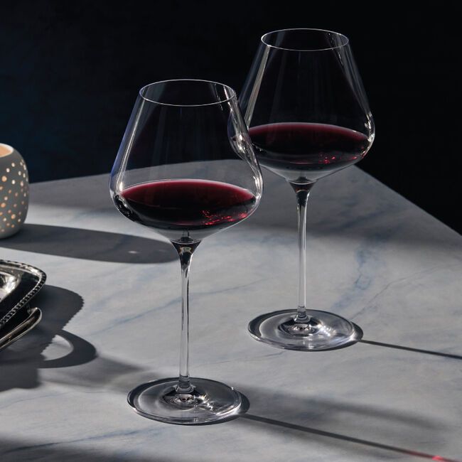 Burgundy Tulip-Shaped Wine Glass – 730ml 2PCs