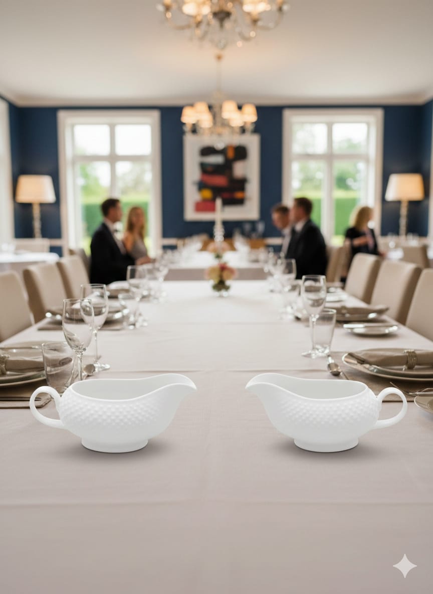 Luxury Textured Ceramic Sauce Server