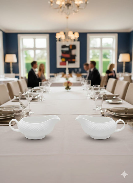 Luxury Textured Ceramic Sauce Server